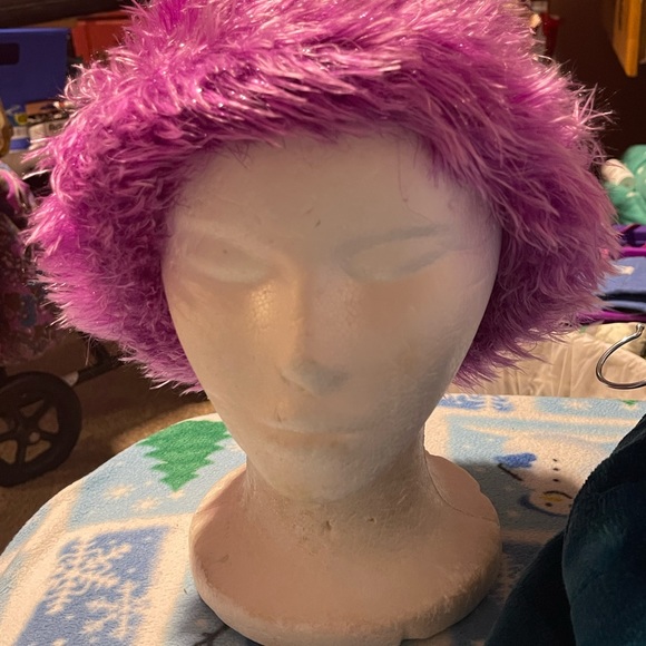 Hat dip dyed eyelash fur vtg - Picture 3 of 5